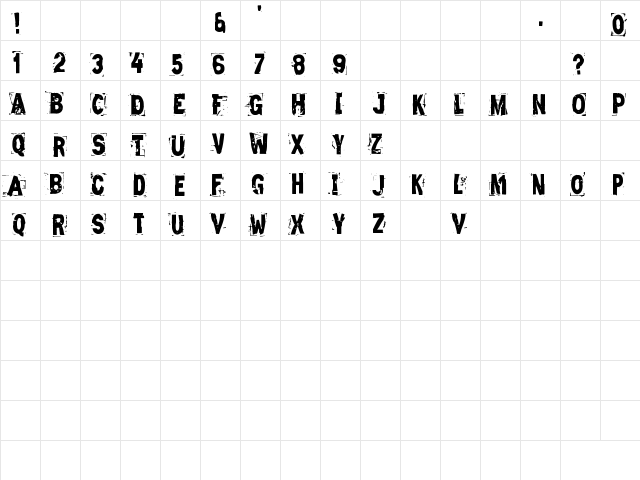 Zero & Zero Is Regular  glyph index