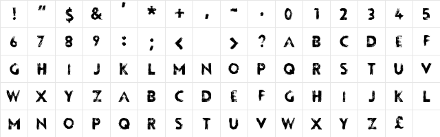 Tourmaline Brush  glyph index