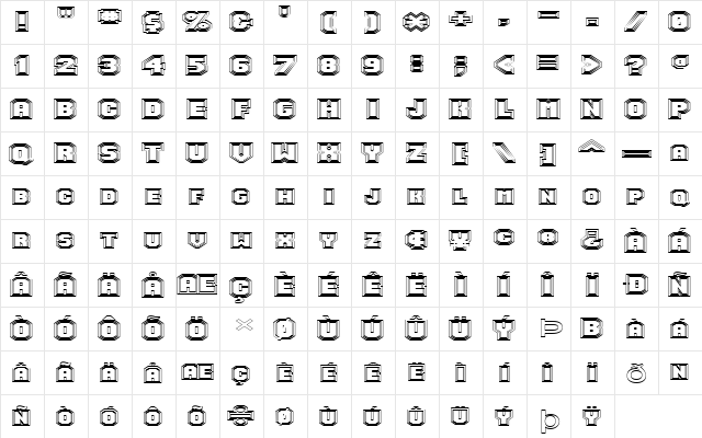 FZ UNIQUE 49 HOLLOW EX Normal  glyph index