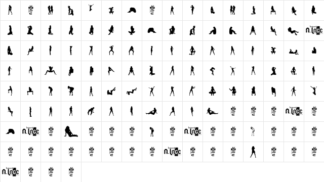 SEXY SPANISH ERASMUS GIRLS V.2.0 Regular  glyph index