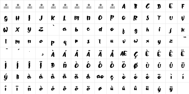 Gene Loves Jezebel Personal Use Regular  glyph index