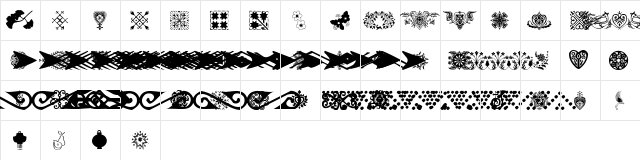 Designer Stuff Regular  glyph index