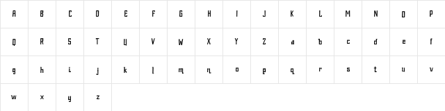 BrightFriday Regular  glyph index