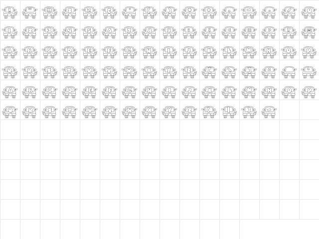 CK Off Road Regular  glyph index