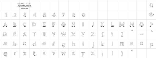 Malabars Tryout Regular  glyph index