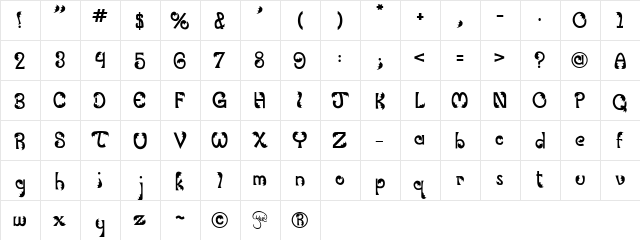JI Belfry JI Belfry  glyph index