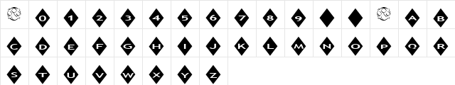 AlphaShapes diamonds Normal  glyph index