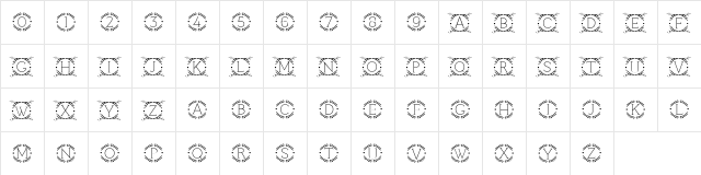 Cruncho Monogram Regular  glyph index