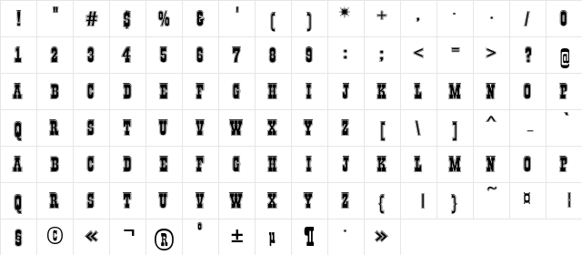 a_GildiaTitulGr Regular  glyph index