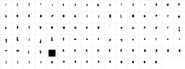 LeJeanPhi Medium  glyph index