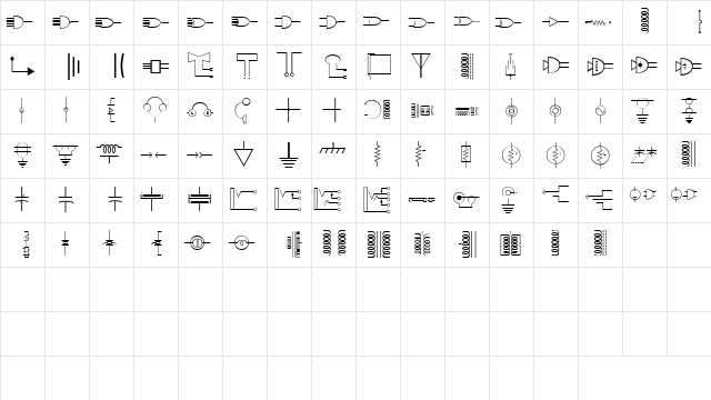 DexisDingbatsSixSSi Regular  glyph index