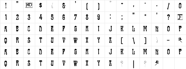 Casting Normal  glyph index