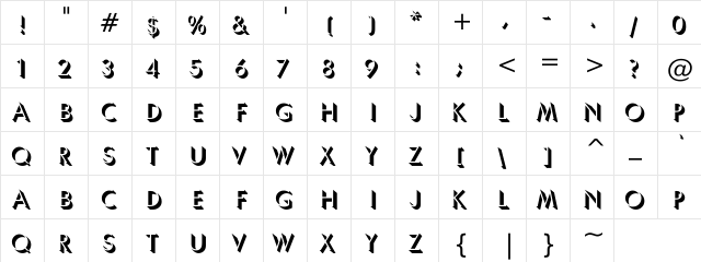 Ciriscuro Regular  glyph index