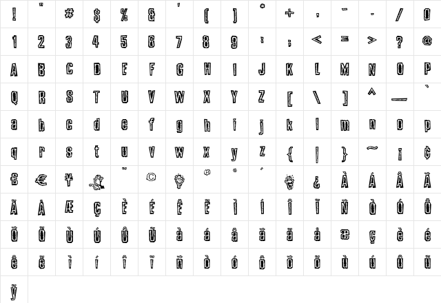 Alter-Ego Regular  glyph index