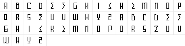 ANNIHILATOR Demo Regular  glyph index