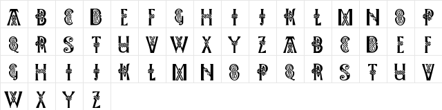 LMS Celtic Wedding Regular  glyph index