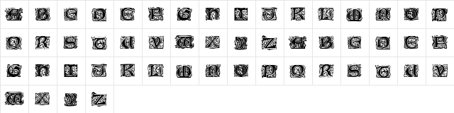 Eichenlaub Initialen Regular  glyph index