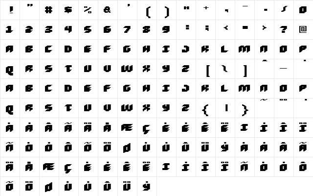 Loud noise Black Regular  glyph index