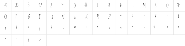 Ladysmith Demo Regular  glyph index