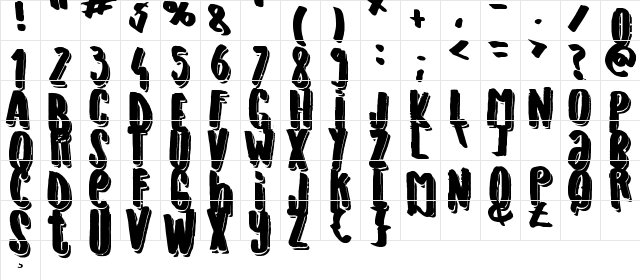 Originals is Out Regular  glyph index