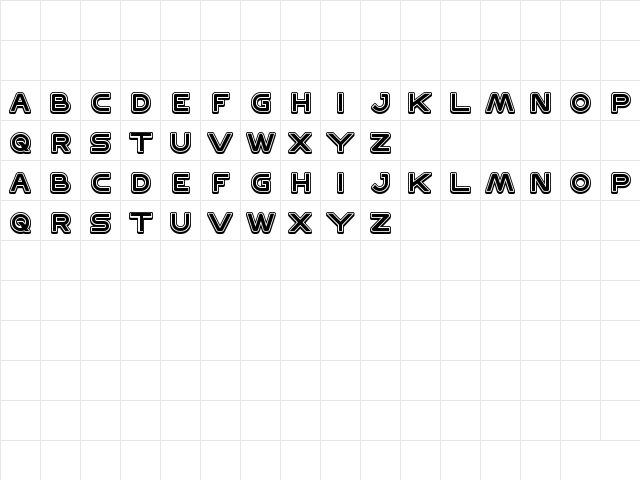 DISCOVERY Regular  glyph index