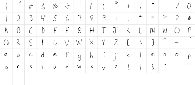 Martin Regular  glyph index