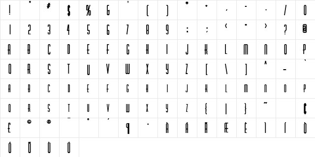 RobaloSCapsSSK Bold  glyph index