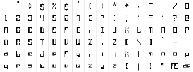 Lyneous Linear BRK Regular  glyph index