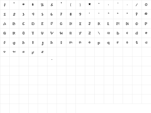 2Peas Downtown 2Peas Downtown  glyph index