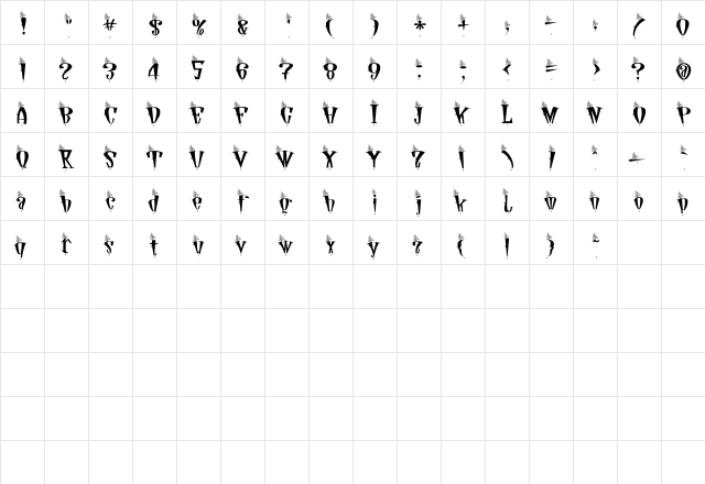 Jetson Regular  glyph index