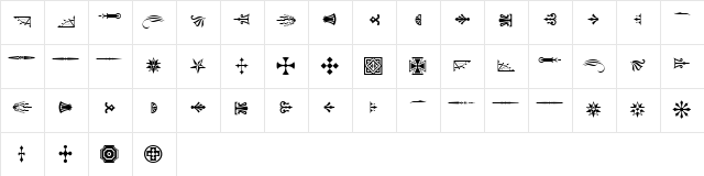 Adobe Wood Type Medium  glyph index