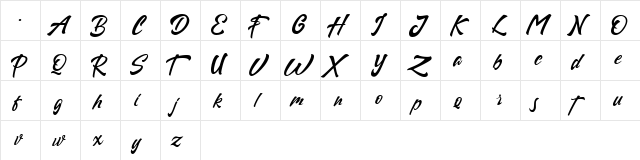 Sapous Regular  glyph index