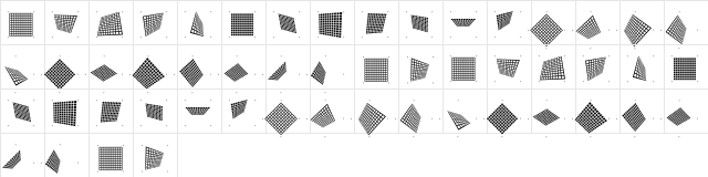 GridPix Regular  glyph index