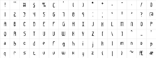 Euphoric (BRK) Regular  glyph index