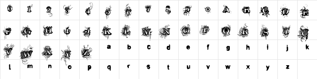 Vtks Revolt Regular  glyph index