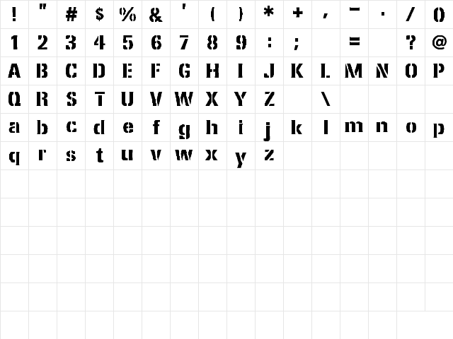 2Peas Frazzled Stencil 2Peas Frazzled Stencil  glyph index