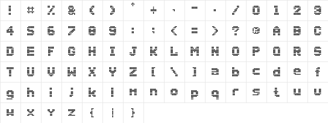 Dolly Dots Regular  glyph index