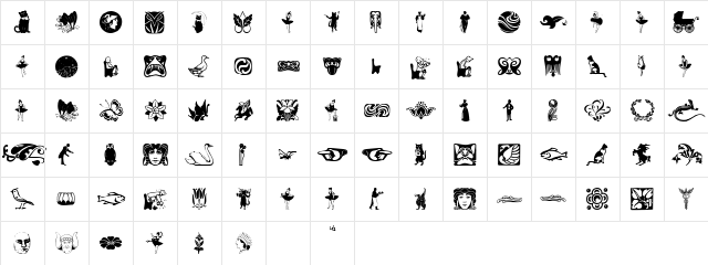 DavysDingbats2 Regular  glyph index