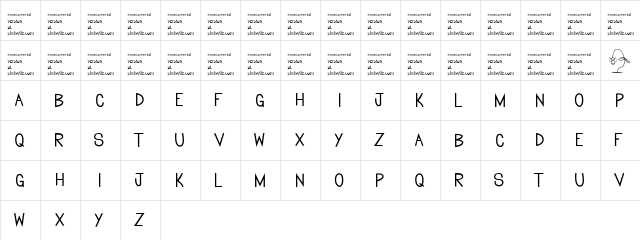 Flowers for you Regular  glyph index