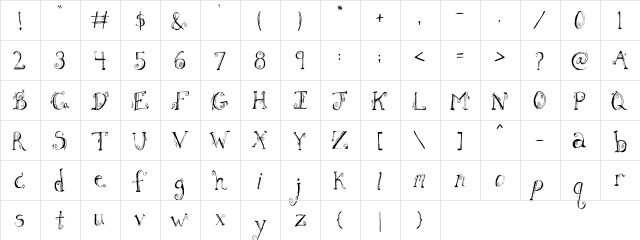 Fh_Letter Regular  glyph index