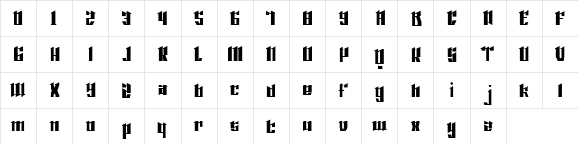 Sarkle Regular  glyph index