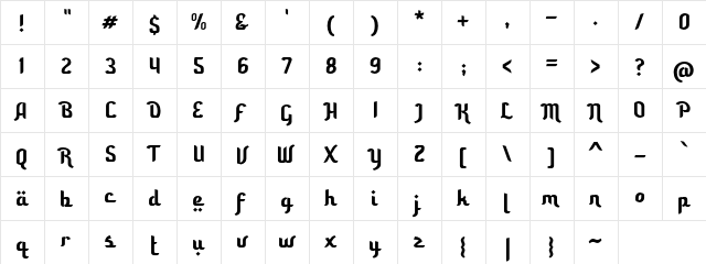a Awal Ramadhan Regular  glyph index