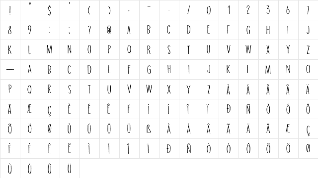 DK Grigory Regular  glyph index
