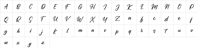 Penleigh FREE Regular  glyph index