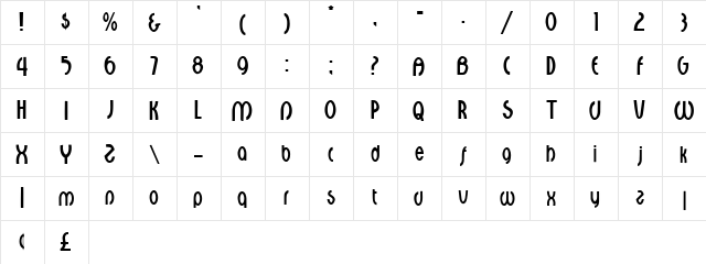 Ouzel Normal  glyph index