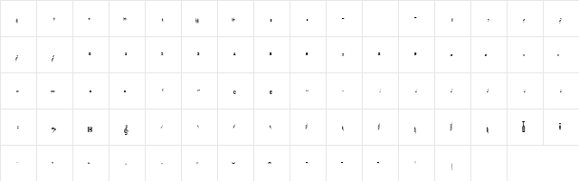 PhotoScore Regular  glyph index