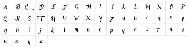 The-Creative Creative  glyph index