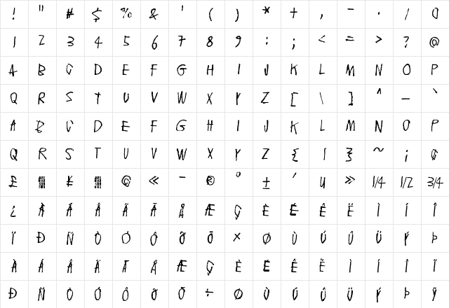 Floating tin can Regular  glyph index