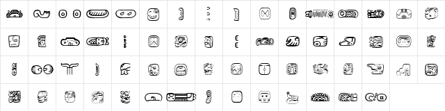 MesoAmerica Dings Two Regular  glyph index