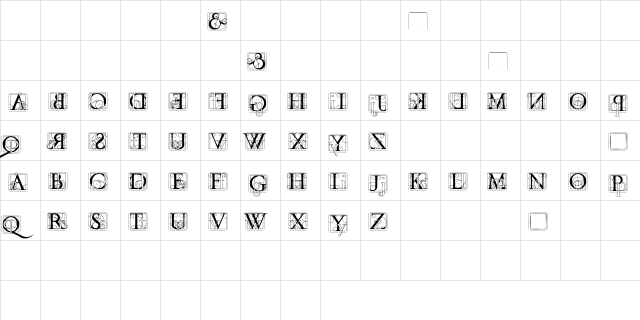 codex Regular  glyph index